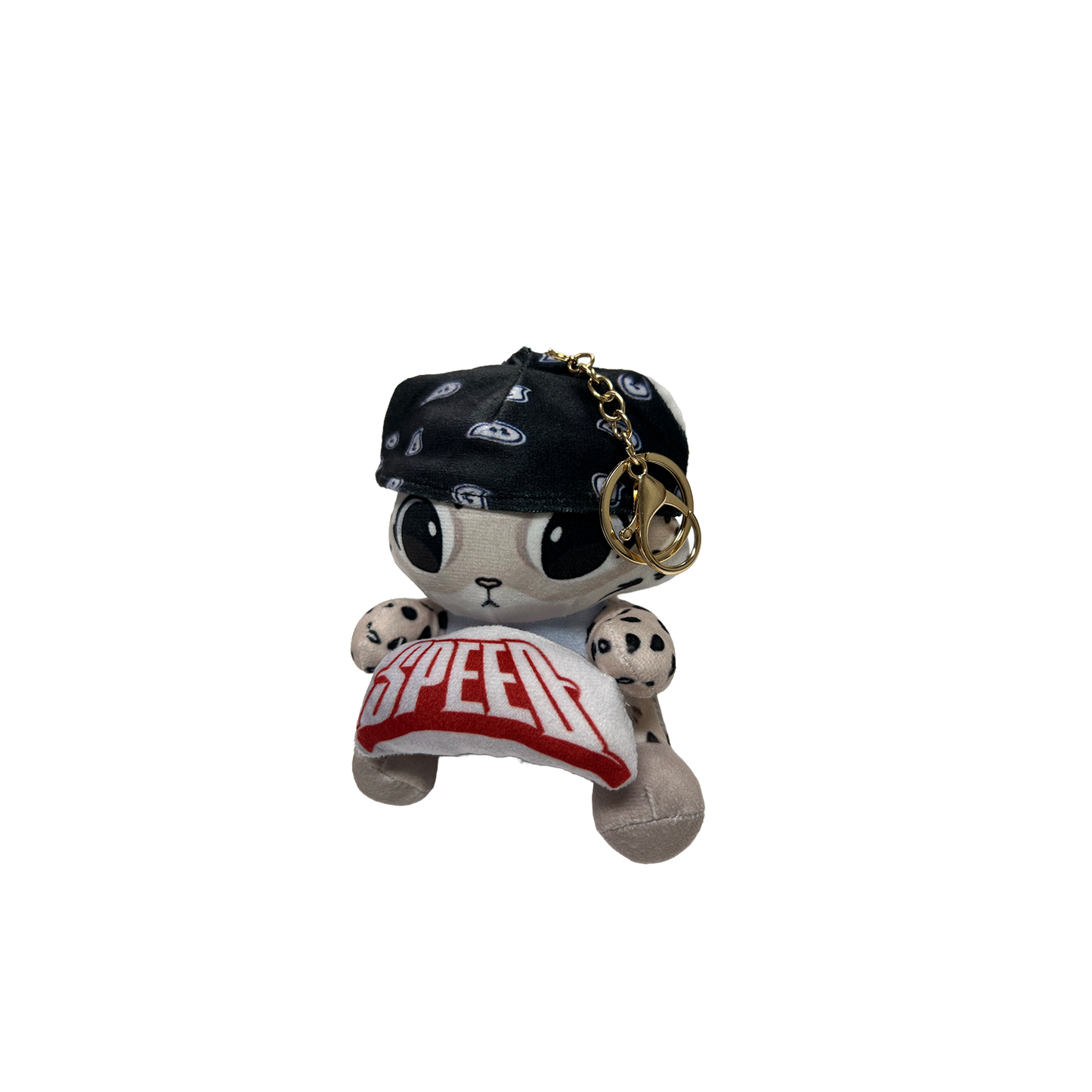 SNOW LEOPARD PLUSHIE KEYRING